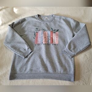 Women Of The Bible Books Sweatshirt XL Ruth Deborah Hannah Sarah